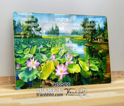 Tranh Hoa Sen Cá Chép HSQC6