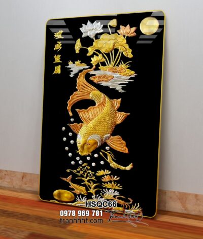 Tranh Hoa Sen Cá Chép HSQC66