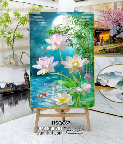 Tranh Hoa Sen Cá Chép HSQC67