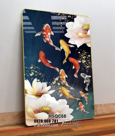 Tranh Hoa Sen Cá Chép HSQC68