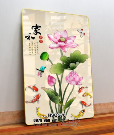 Tranh Hoa Sen Cá Chép HSQC70