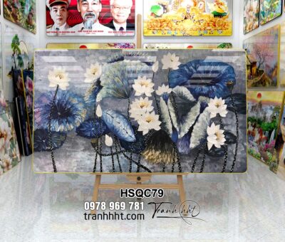 Tranh Hoa Sen Cá Chép HSQC79