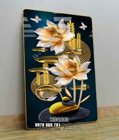 Tranh Hoa Sen Cá Chép HSQC83