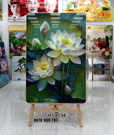 Tranh Hoa Sen Cá Chép HSQC94