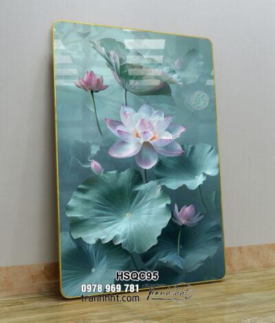 Tranh Hoa Sen Cá Chép HSQC95