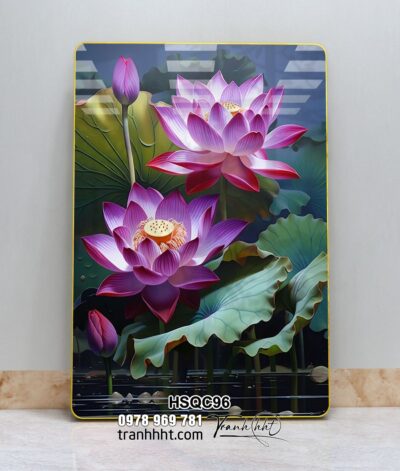 Tranh Hoa Sen Cá Chép HSQC96