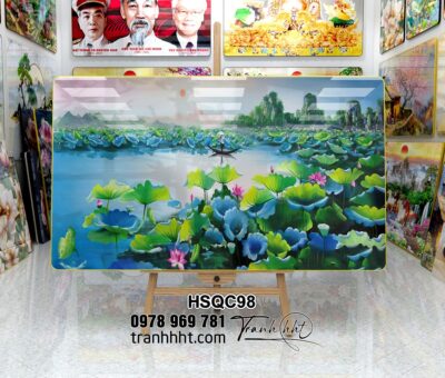Tranh Hoa Sen Cá Chép HSQC98