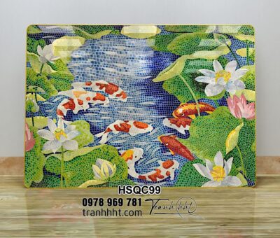 Tranh Hoa Sen Cá Chép HSQC99