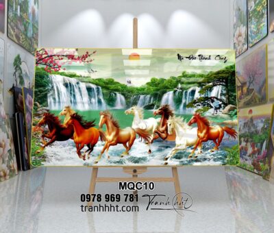 Tranh Ngựa Bát Mã MQC10