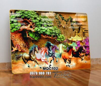 Tranh Ngựa Bát Mã MQC102