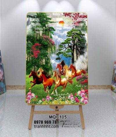 Tranh Ngựa Bát Mã MQC105