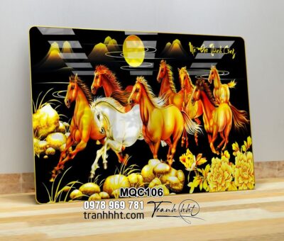 Tranh Ngựa Bát Mã MQC106