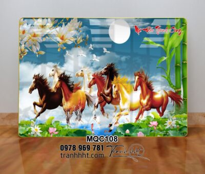 Tranh Ngựa Bát Mã MQC108
