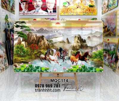 Tranh Ngựa Bát Mã MQC114