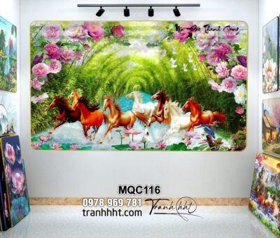 Tranh Ngựa Bát Mã MQC116