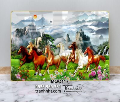 Tranh Ngựa Bát Mã MQC117