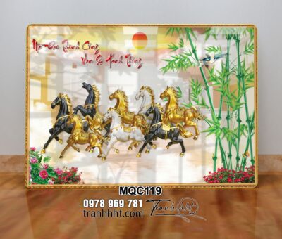 Tranh Ngựa Bát Mã MQC119