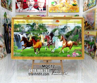 Tranh Ngựa Bát Mã MQC12