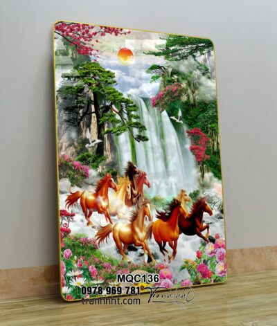 Tranh Ngựa Bát Mã MQC136
