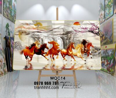 Tranh Ngựa Bát Mã MQC14