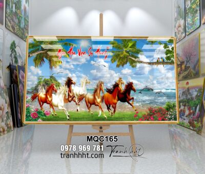Tranh Ngựa Bát Mã MQC165