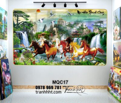 Tranh Ngựa Bát Mã MQC17
