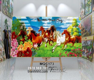 Tranh Ngựa Bát Mã MQC173