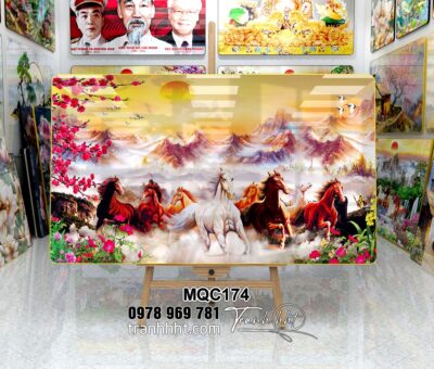 Tranh Ngựa Bát Mã MQC174
