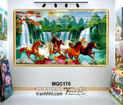 Tranh Ngựa Bát Mã MQC176