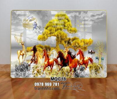 Tranh Ngựa Bát Mã MQC18