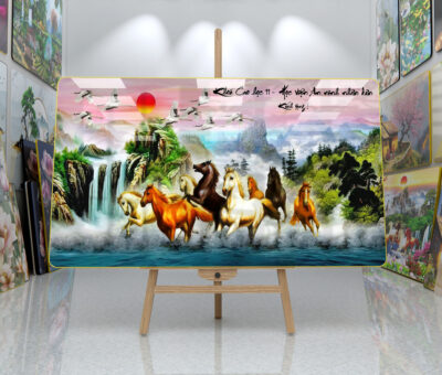 Tranh Ngựa Bát Mã MQC182