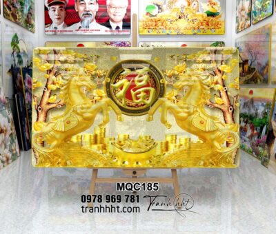 Tranh Ngựa Bát Mã MQC185