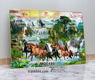 Tranh Ngựa Bát Mã MQC189