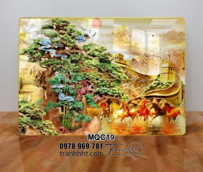 Tranh Ngựa Bát Mã MQC19