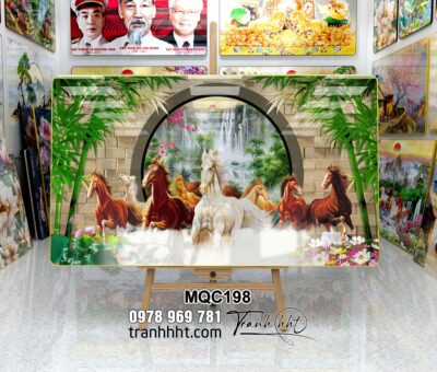 Tranh Ngựa Bát Mã MQC198