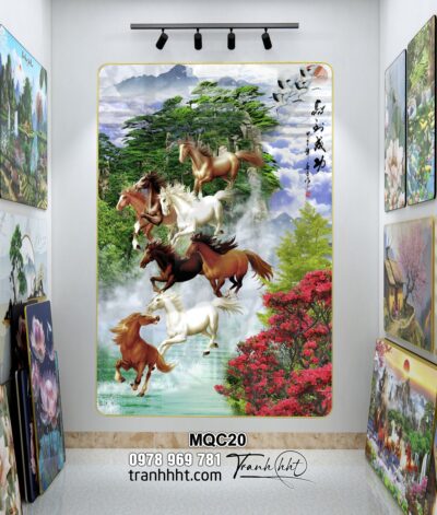 Tranh Ngựa Bát Mã MQC20