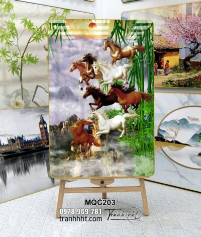Tranh Ngựa Bát Mã MQC203
