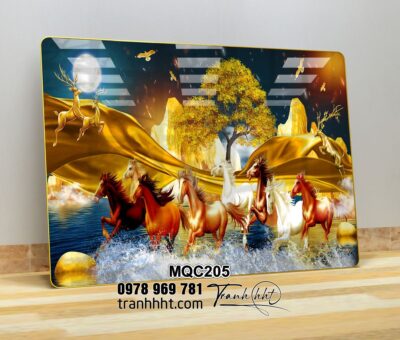 Tranh Ngựa Bát Mã MQC205