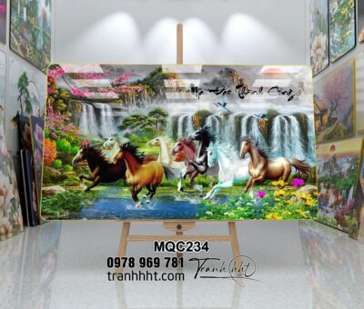 Tranh Ngựa Bát Mã MQC234