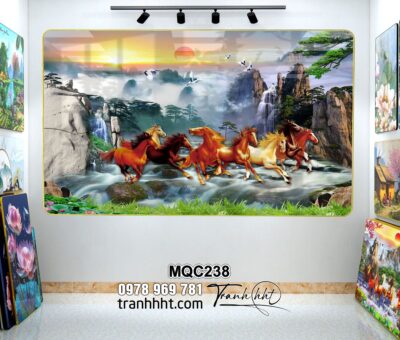 Tranh Ngựa Bát Mã MQC238