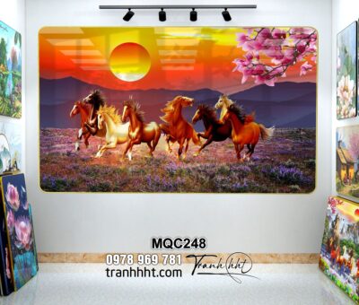 Tranh Ngựa Bát Mã MQC248