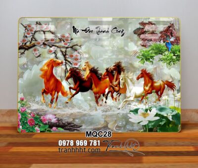 Tranh Ngựa Bát Mã MQC28