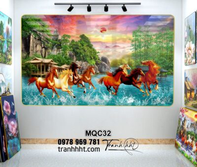 Tranh Ngựa Bát Mã MQC32