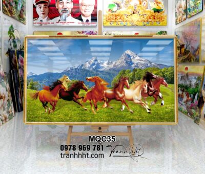Tranh Ngựa Bát Mã MQC35