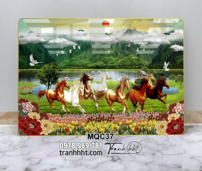 Tranh Ngựa Bát Mã MQC37