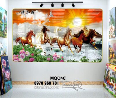 Tranh Ngựa Bát Mã MQC46