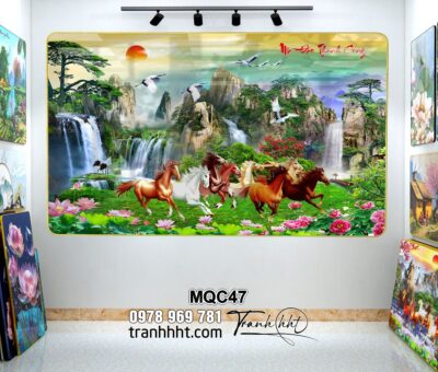 Tranh Ngựa Bát Mã MQC47
