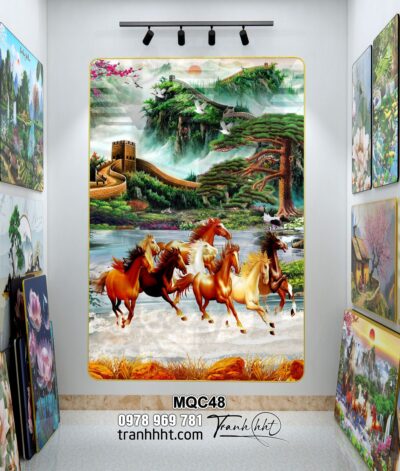 Tranh Ngựa Bát Mã MQC48