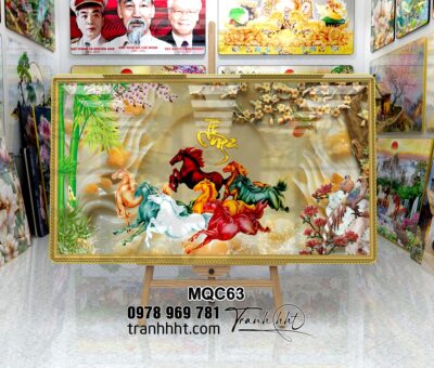 Tranh Ngựa Bát Mã MQC63