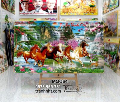 Tranh Ngựa Bát Mã MQC64